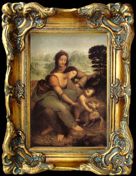 framed  LEONARDO da Vinci The Virgin and St Anne, Ta045